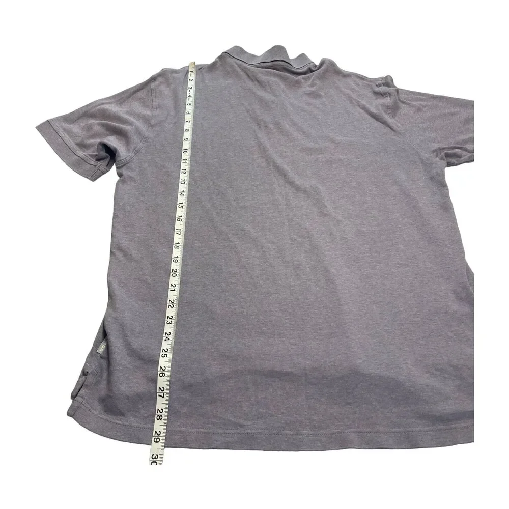 IZOD Polo Shirt Men's Large Purple 100% Cotton Golf Performance Short Sleeve - Picture 9 of 10